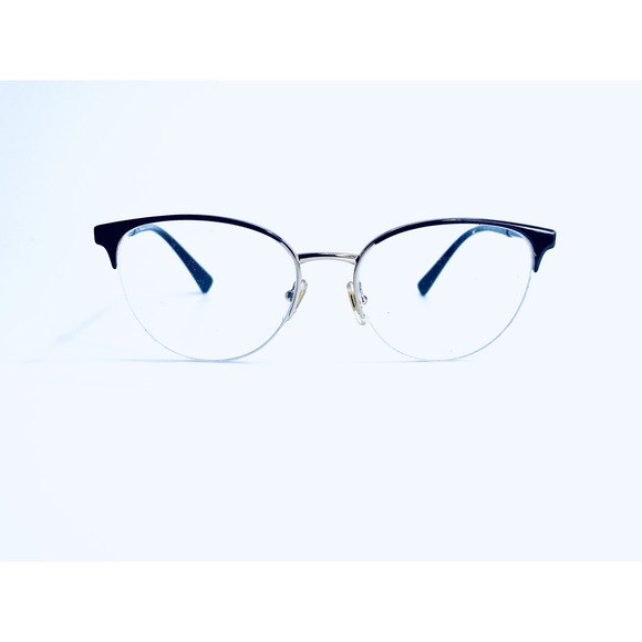 Versace Accessories - Versace Gold & Black Cat Eye Half Rim Glasses Italy MOD 1247 1252 52 17 140